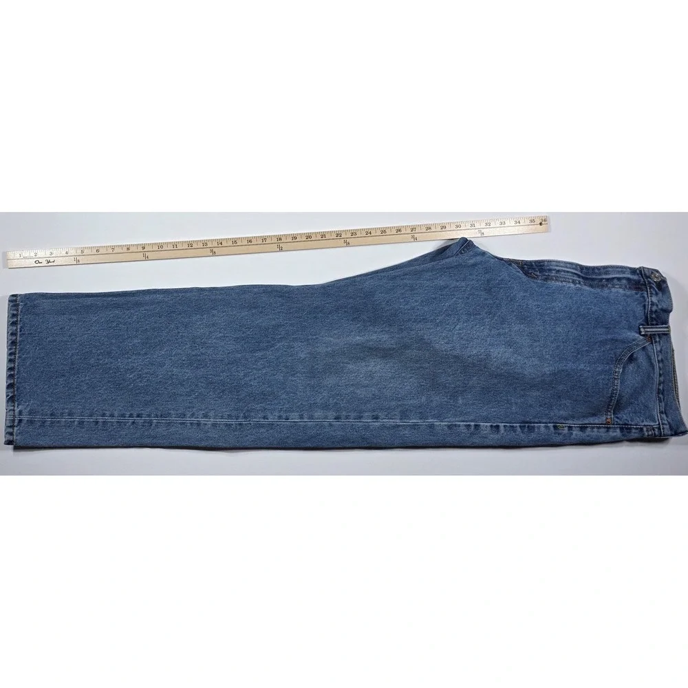 Levis 505 Regular Fit Straight Leg Blue Denim Jeans Men's 42x32